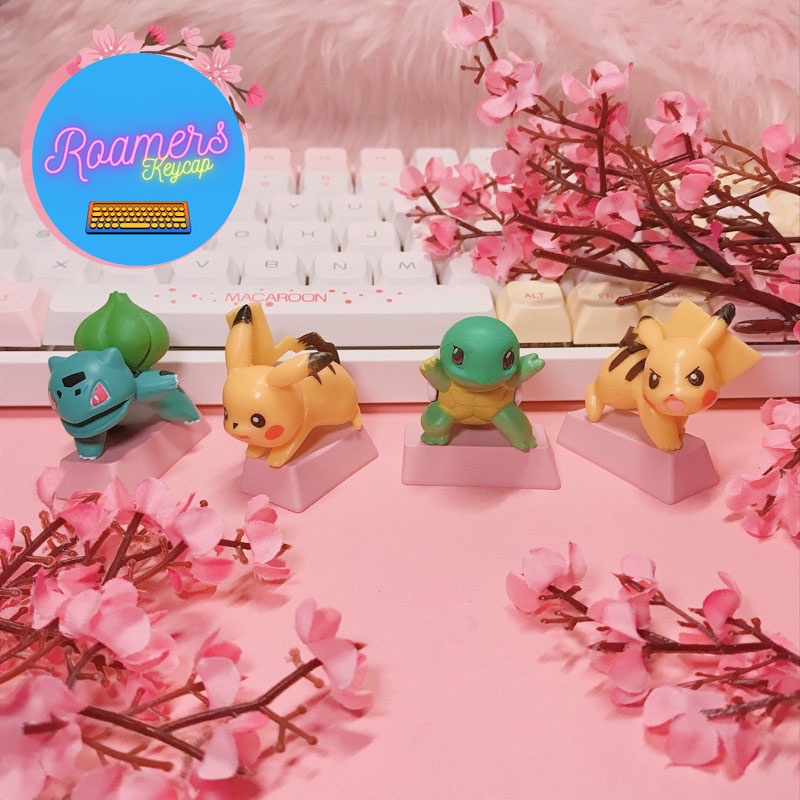 Keycap Hoạt Hình Nhân vật Pikachu dễ thương Pokemon Phím Lẻ R4 BackSpace Shift