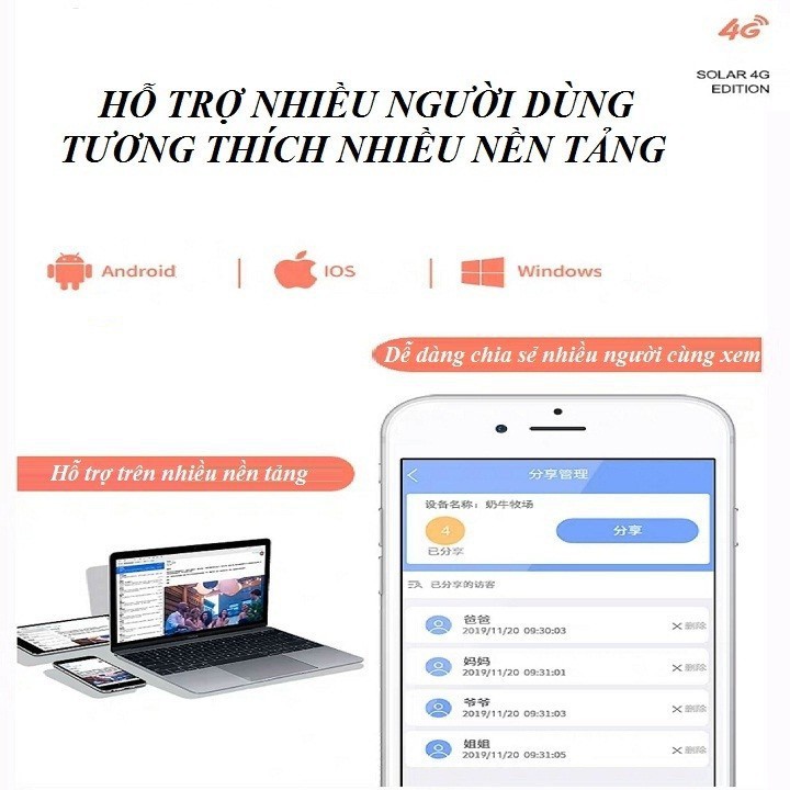 CAMERA NĂNG LƯỢNG MẶT TRỜI [ Freeship ] - CAMERA 4G CÓ CẢM ỨNG CHỐNG TRỘM DÙNG APP TUYASMART CÓ TIẾNG VIỆT