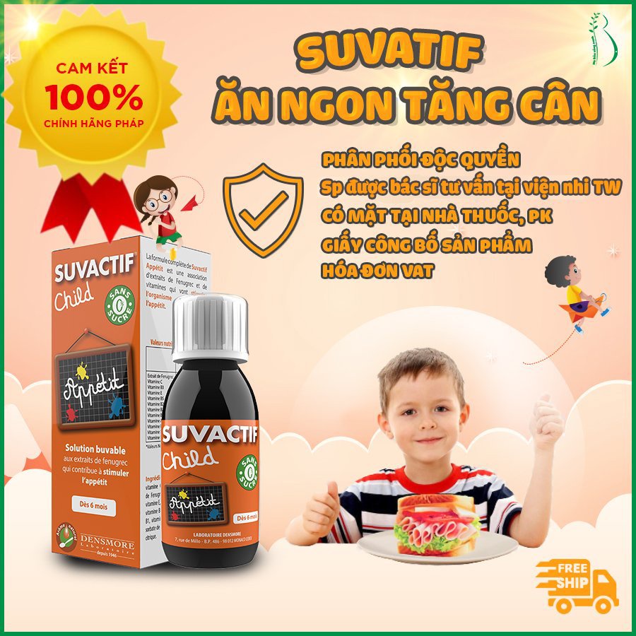 Siro Ăn Ngon Tăng Cân Cho Trẻ Từ 6 Tháng Tuổi Suvactif Appétit