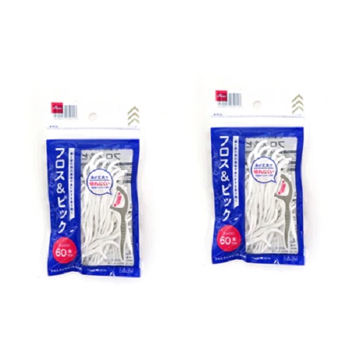 Daiso Tăm Và Chỉ Nha Khoa 7X0.2X1.8Cm (Cái) Floss And Pick -60 Pcs.-