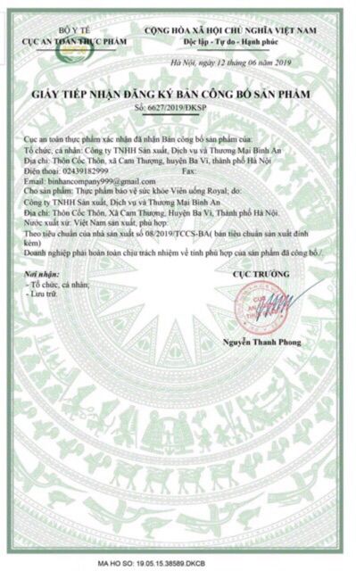 Sỉ 1 hộp viên uống trắng da Royal, chính hãng Bình An, hộp 60 viên | BigBuy360 - bigbuy360.vn