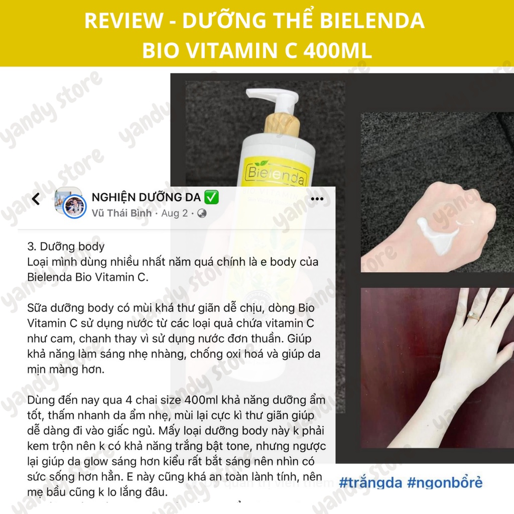 Dưỡng Thể Trắng Da Bielenda Bio Vitamin C