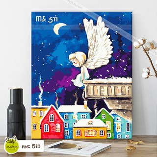 Tranh tô màu theo số Thiên thần đêm T511