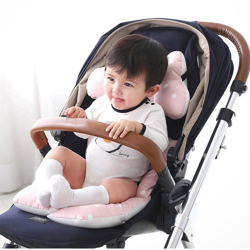 Tấm Lót Xe Đẩy Em Bé Bằng Cotton Mềm Mại Phối Lưới 3D Thoáng Khí