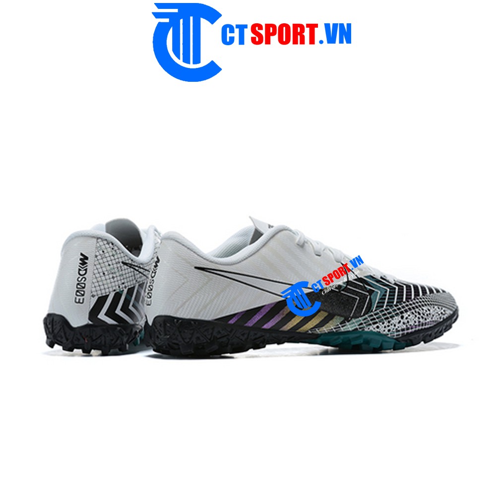 Giày đá bóng Mercurial Superfly 7 Elite MDS003 CTSPORT trắng mũi đen cao cổ TF