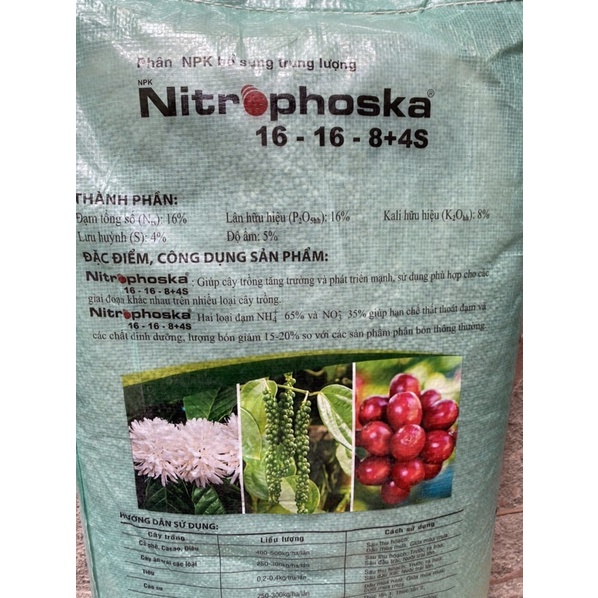 Phân bón cho các loại cây trồng NPK 16-16-8+4S (bán theo 1kg)