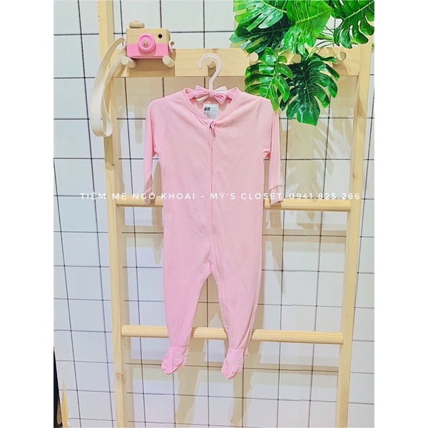 Body sleepsuit cotton H&M liền tất cho bé trai và gái xuất xịn