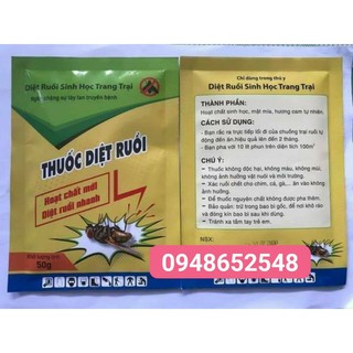 Gói diệt ruồi nó nhà, nhặng ở gia đình, nhà hàng, trại chăn nuôi 50g