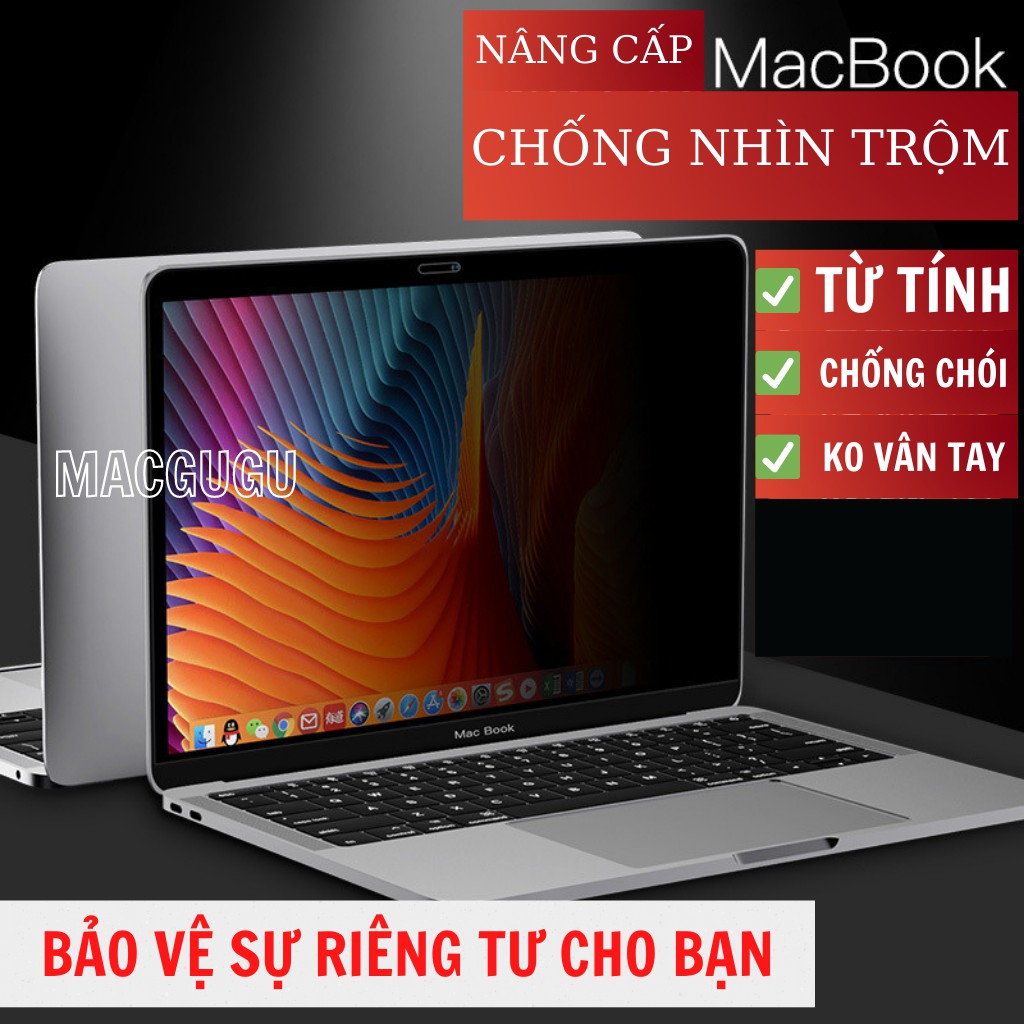 Dán màn hình chống nhìn trộm macbook pro, macbook air, macbook m1