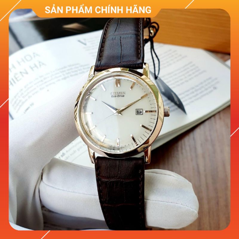 Đồng hồ nam dây da chính hãng Citizen Eco Drive BM7193-07B