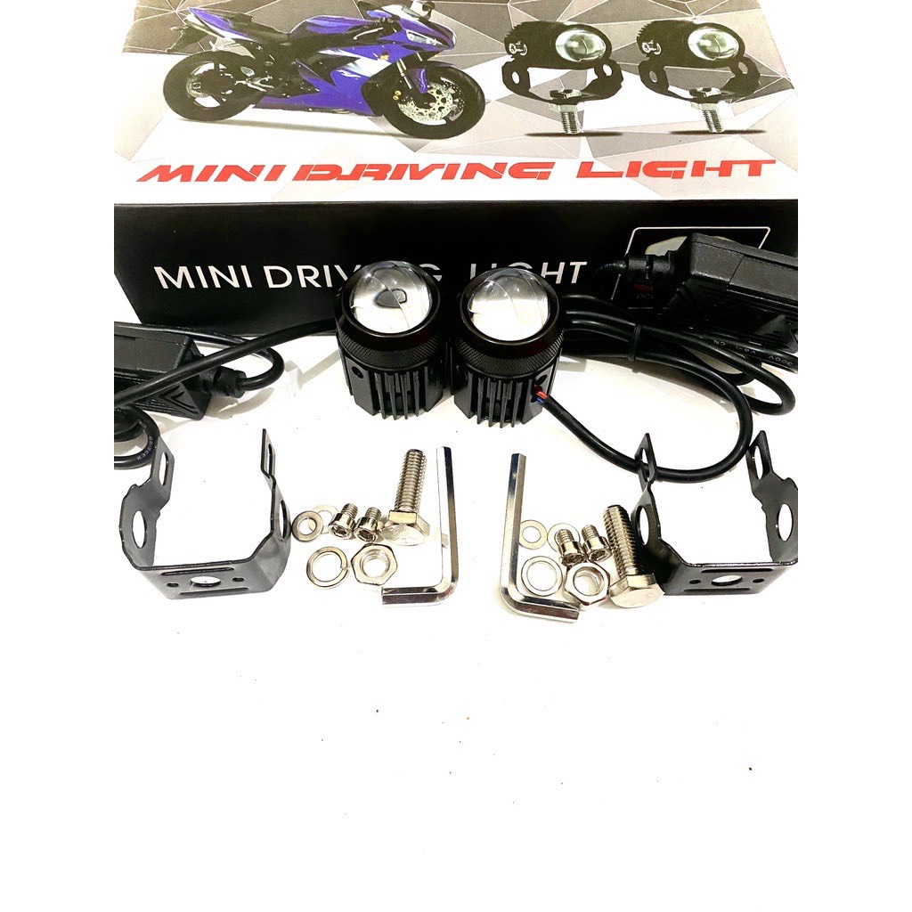 Đèn trợ sáng bi cầu mini 2 chế độ xe máy ô tô loại 1