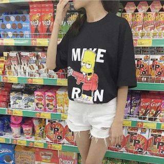 Áo Thun Tay Lở Simpson Make Run