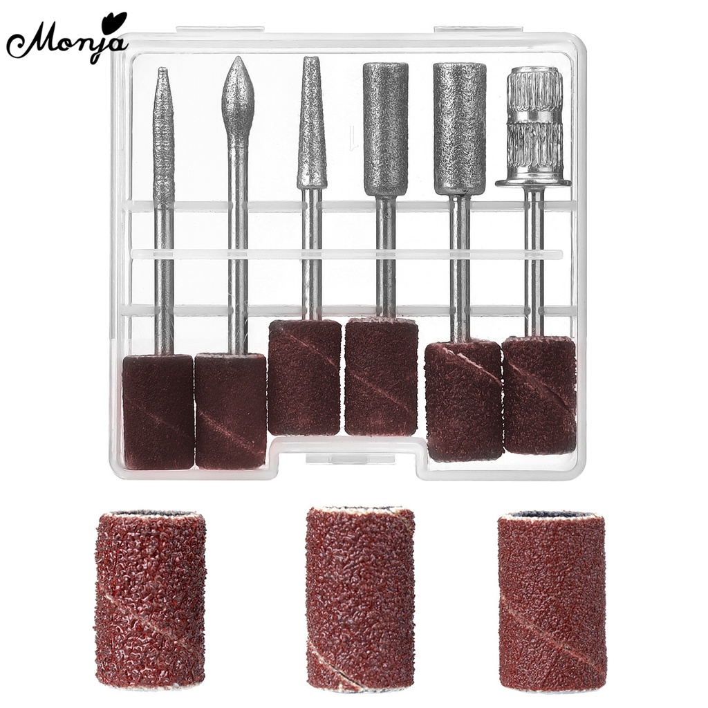 Set máy dũa móng tay điện và dung dịch hỗ trợ dưỡng móng trước MONJA DIY sử dụng tiện lợi cho salon