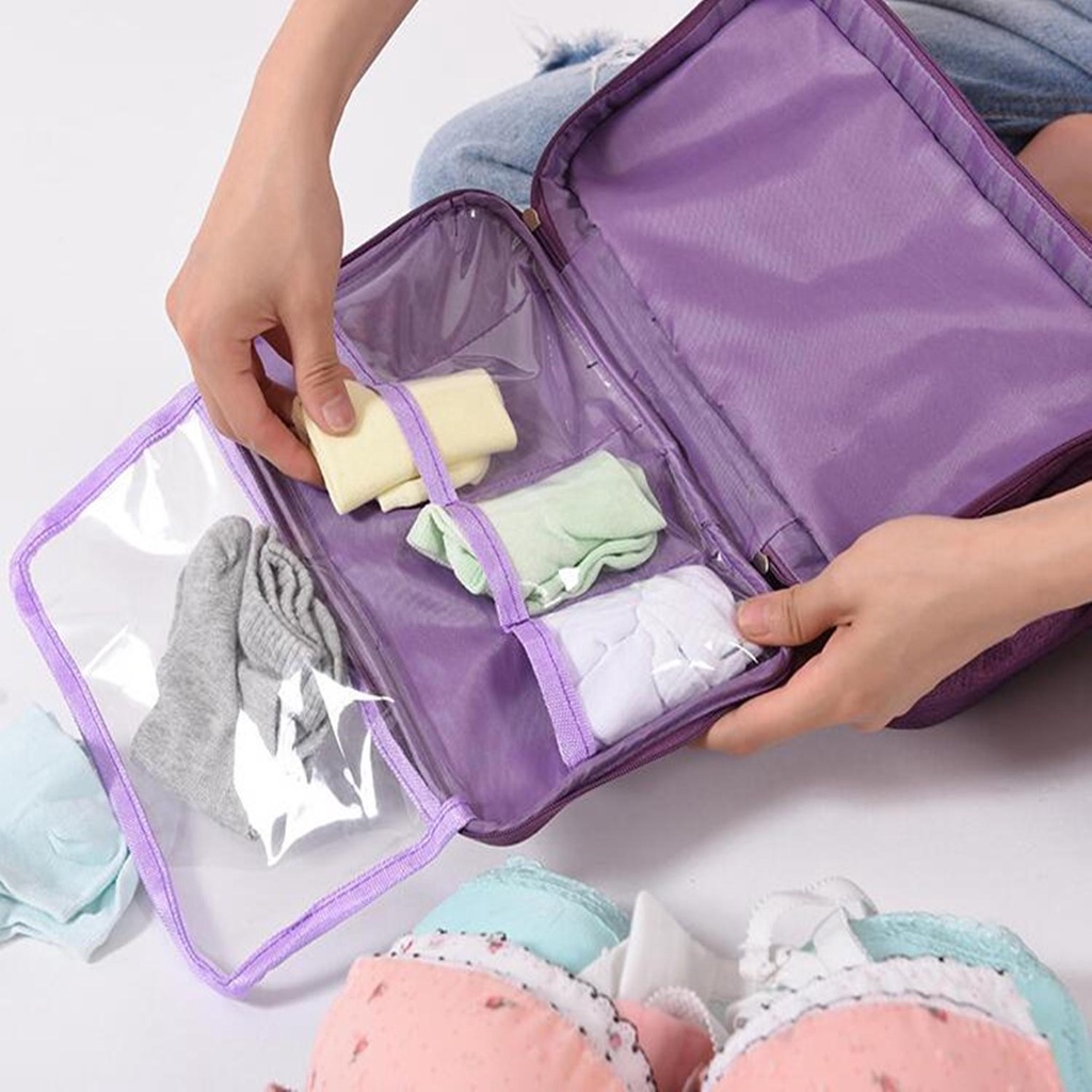 KUNHEV Túi Đựng Đồ Lót / Vớ Đa Năng Tiện Dụng Mang Theo Du Lịch Cho Nữ