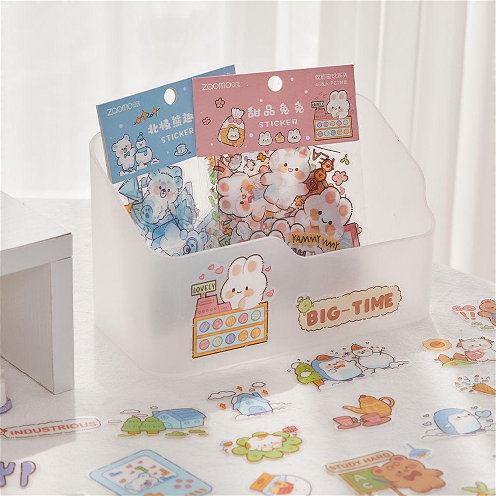 Set 1 / 46 Sticker Hoạt Hình Đáng Yêu Dán Trang Trí Nhật Ký