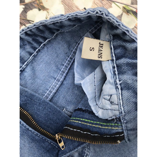 Quần bò ống rộng chất vải đẹp phong cách Hàn Quốc F01