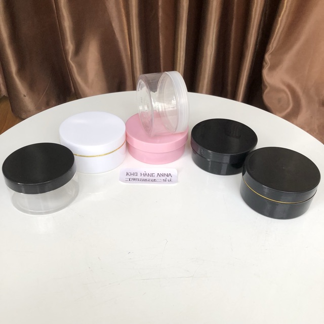 SET 20 HỦ NHỰA 200gr - HỦ PET NHỰA LỚN CÓ NẮP LƯỢC BÊN TRONG ĐỰNG KEM , MỸ PHẨM