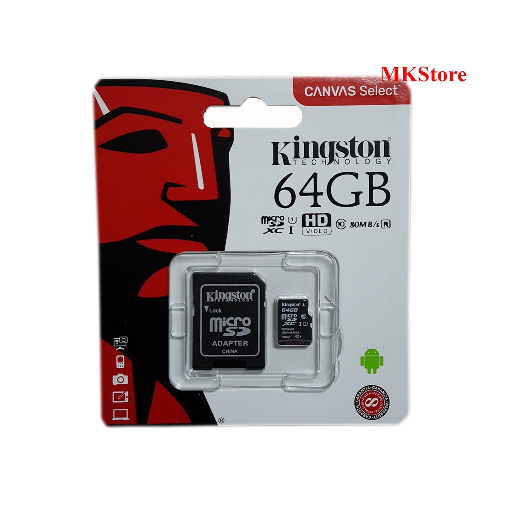 THẺ NHỚ 64GB Kingston Micro SDXC (Class 10)