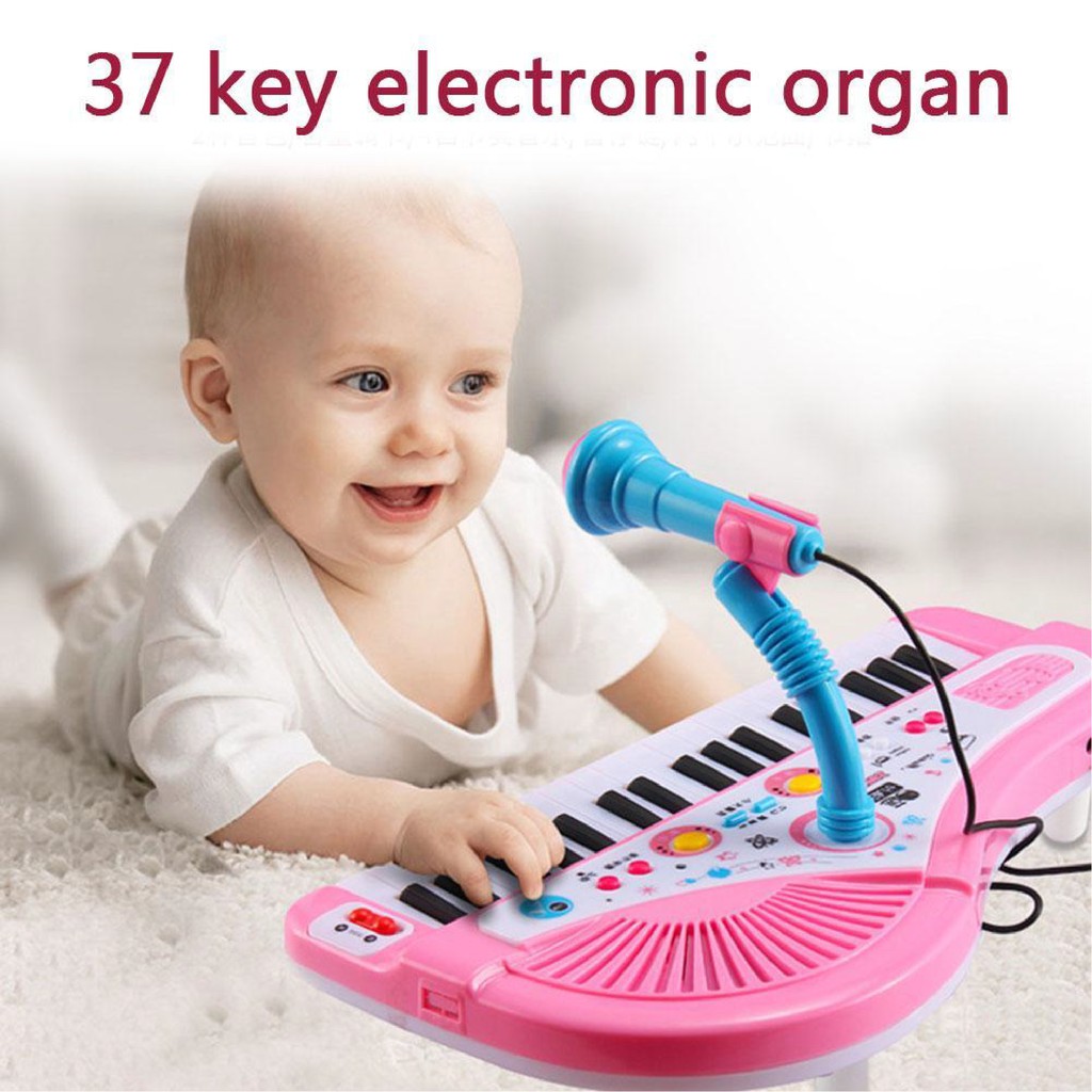 Đàn piano trẻ em 37 phím có micro giúp bé chơi nhạc luyện hát