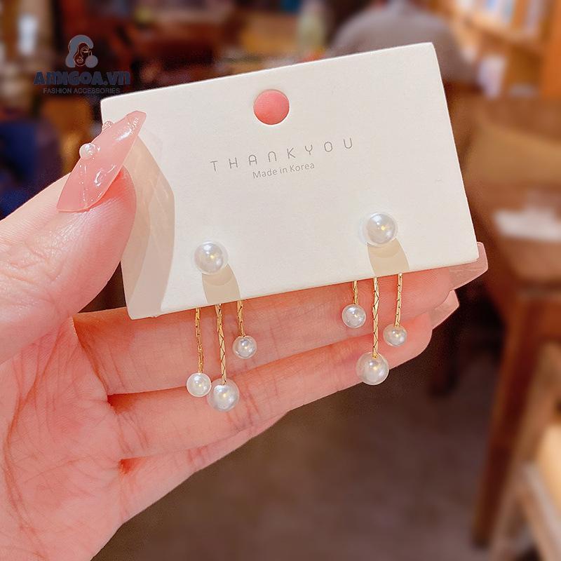 Bông Tai Mạ Bạc 925 Dạng Móc Treo Mặt Sau Thời Trang Cho Nữ