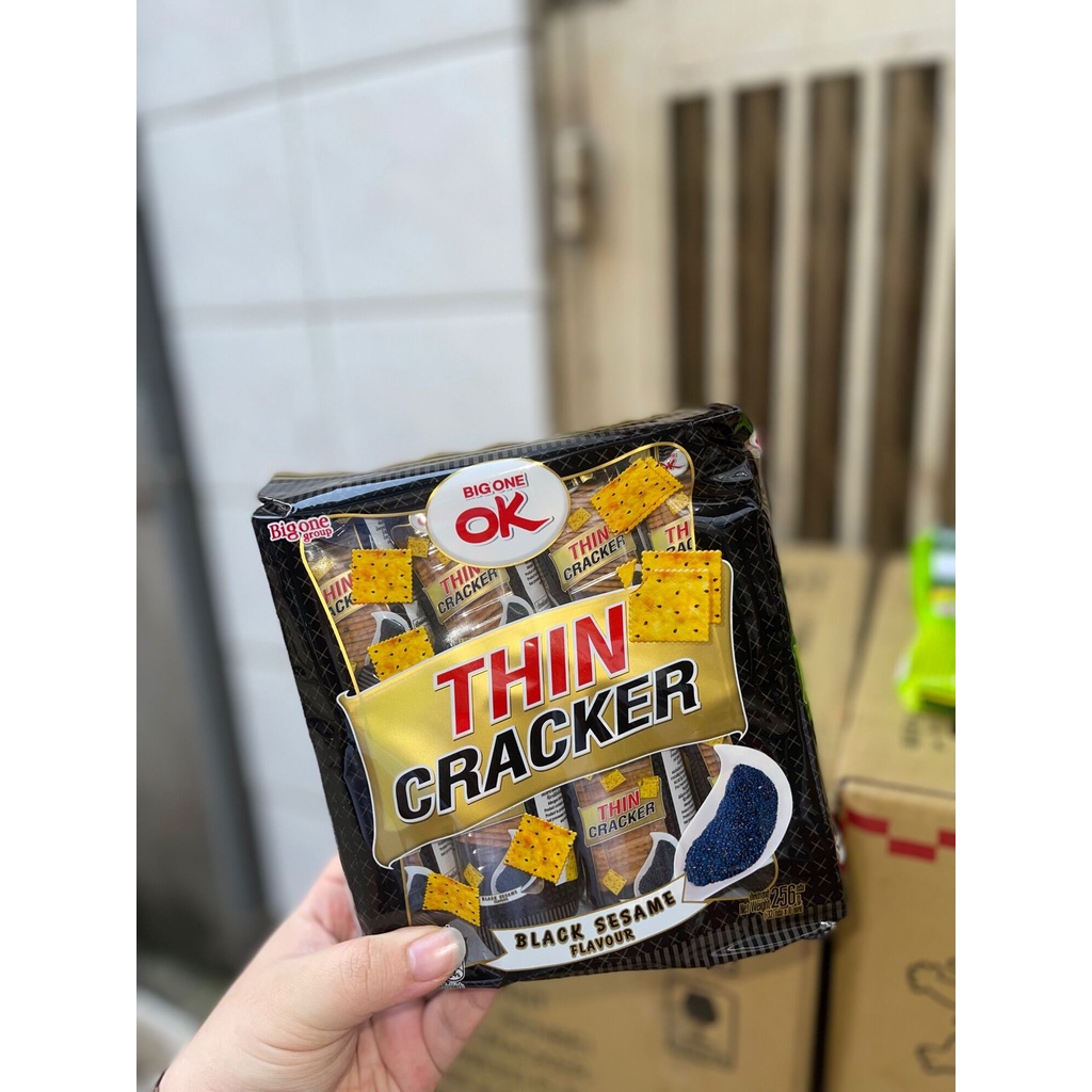 BÁNH QUY THIN CRACKER HIỆU OK THÁI LAN GÓI 256gr
