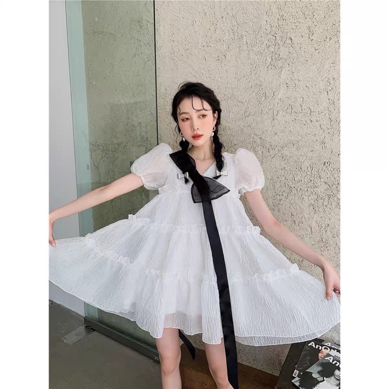 ⚡️Hàng Quảng Châu 100%⚡️Đầm babydoll tầng cho cô nàng điệu đà
