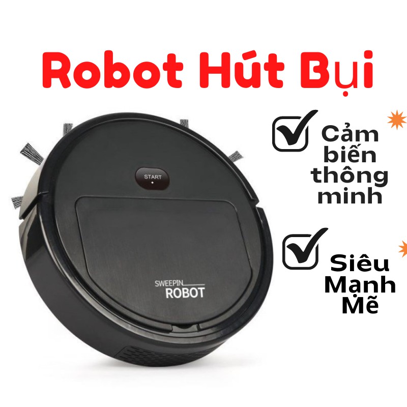 Robot Hút Bụi, Máy Hút Bụi Sàn Thông Minh Tự Động Làm Sạch Sàn Nhà IKA.HOME