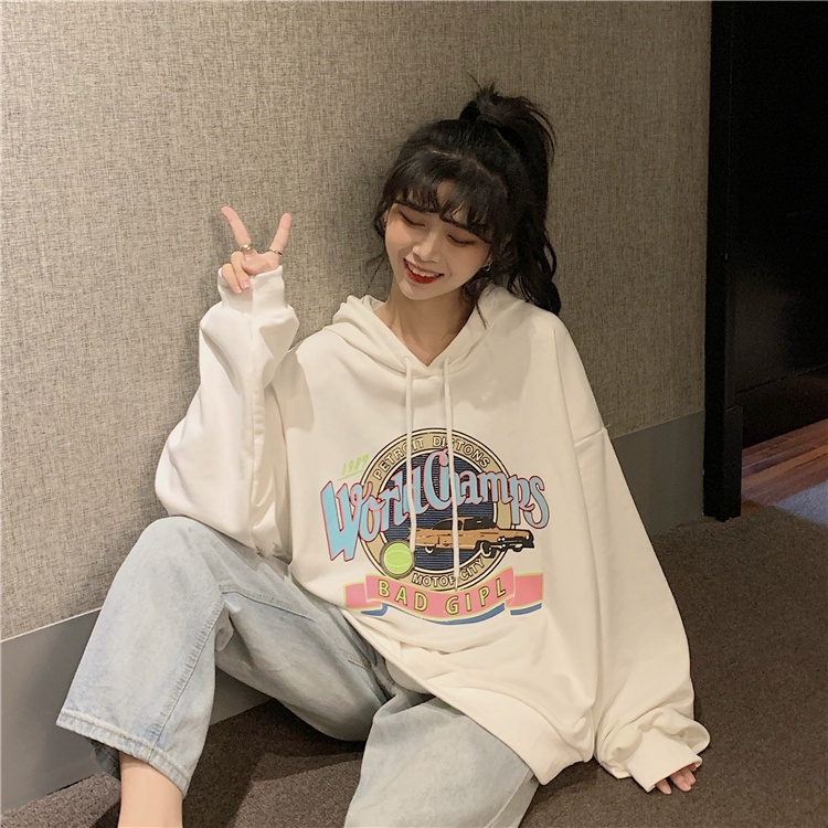 ZHELIHANGFEI Áo Hoodie Tay Dài Kiểu Dáng Đơn Giản Dễ Phối Đồ