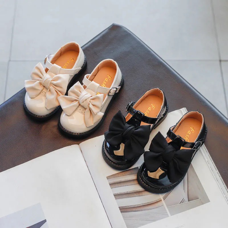 Giày búp bê mũi tròn phối nơ đáng yêu phong cách Nhật Bản 2021 cho bé gái | BigBuy360 - bigbuy360.vn