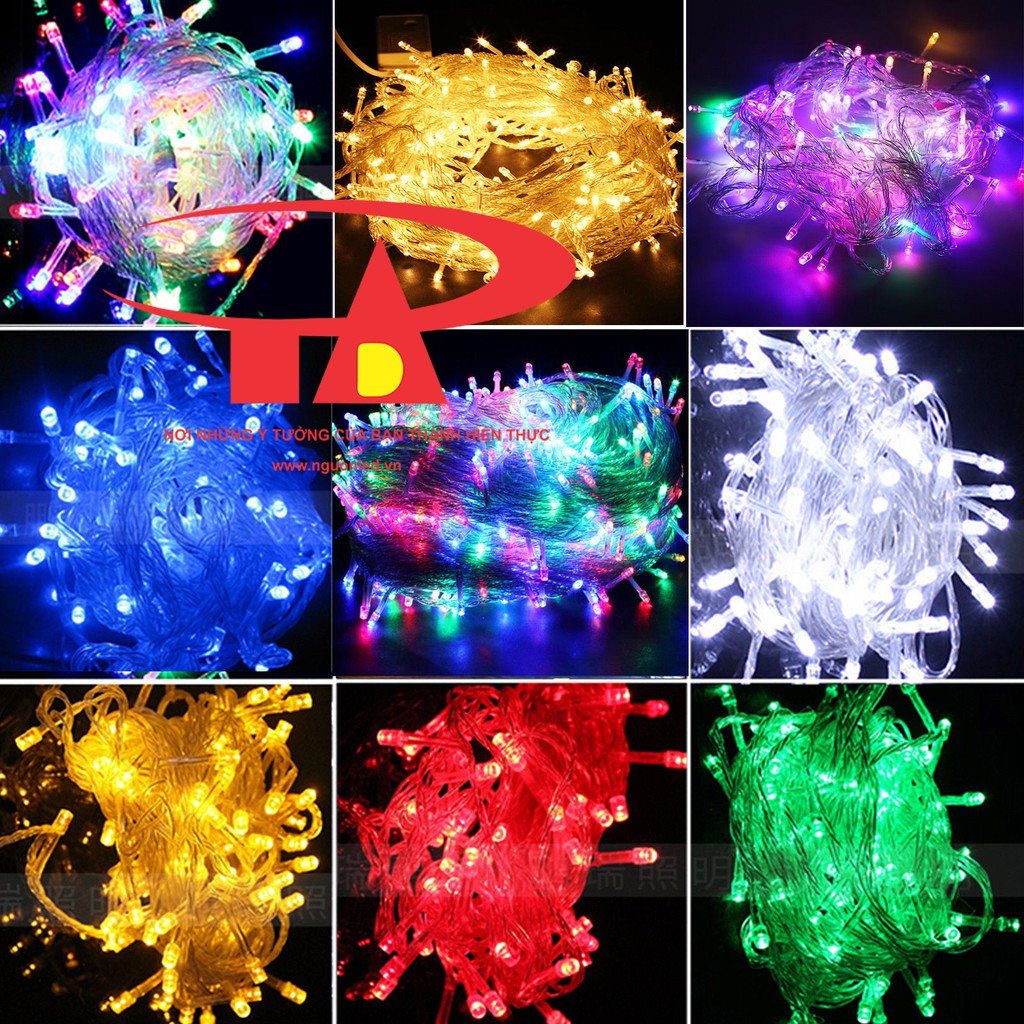 Đèn Led Trang Trí Noel 7M MÀU (XANH DƯƠNG/ĐỎ/XANH LÁ/TRẮNG) - Đèn Led Trang Trí Cây Thông,QUÁN CAFE,LỄ TẾT.