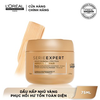 Dầu hấp nhũ vàng phục hồi hư tổn toàn diện L'Oréal Professionnel Serie Expert Absolut Repair Gold 75ml