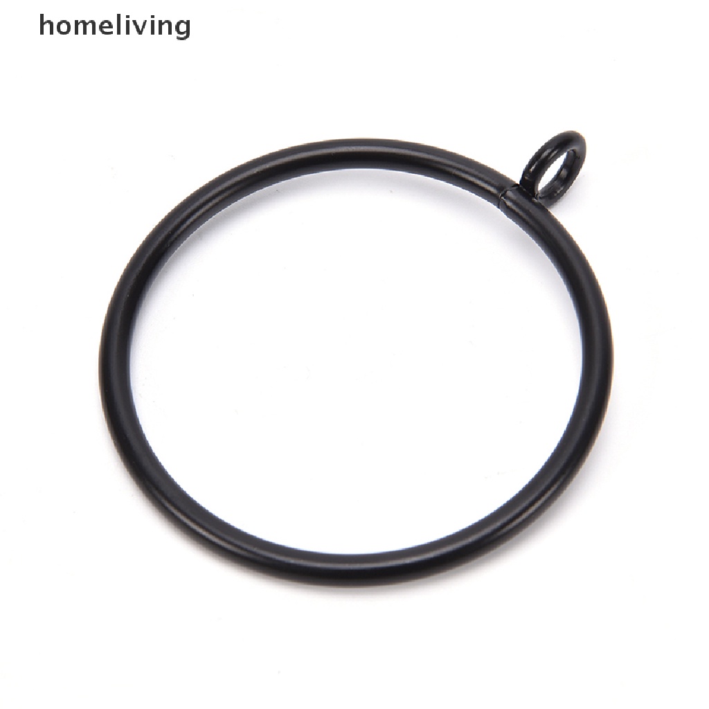 Bộ 10 Vòng Treo Rèm Cửa Bằng Kim Loại Màu Đen 5 Kích Cỡ Tiện Dụng