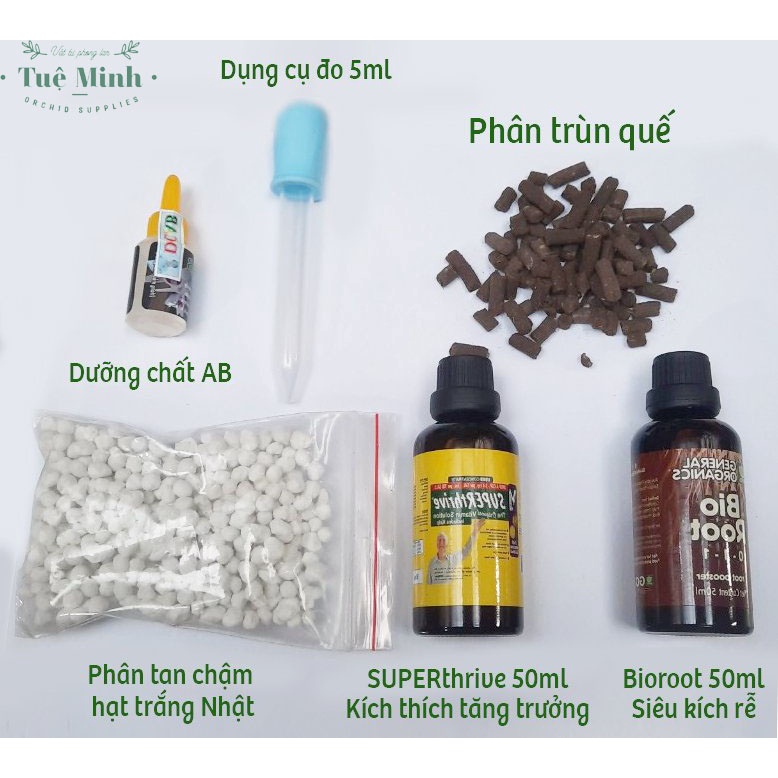 Combo phân bón đầy đủ cho phong lan các loại trong vòng một năm không cần mua thêm (Dùng đủ cho 10 chậu)