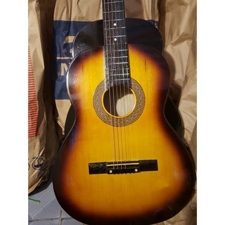 [có quyển hướng dẫn] Đàn guitar classic mặt thông màu vân gỗ/vàng