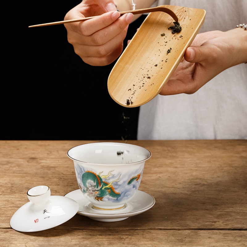 Chén Khải Long,Lân,Quy,Phượng Sứ Thấu Quang Cảnh Đức Trấn Cao Cấp