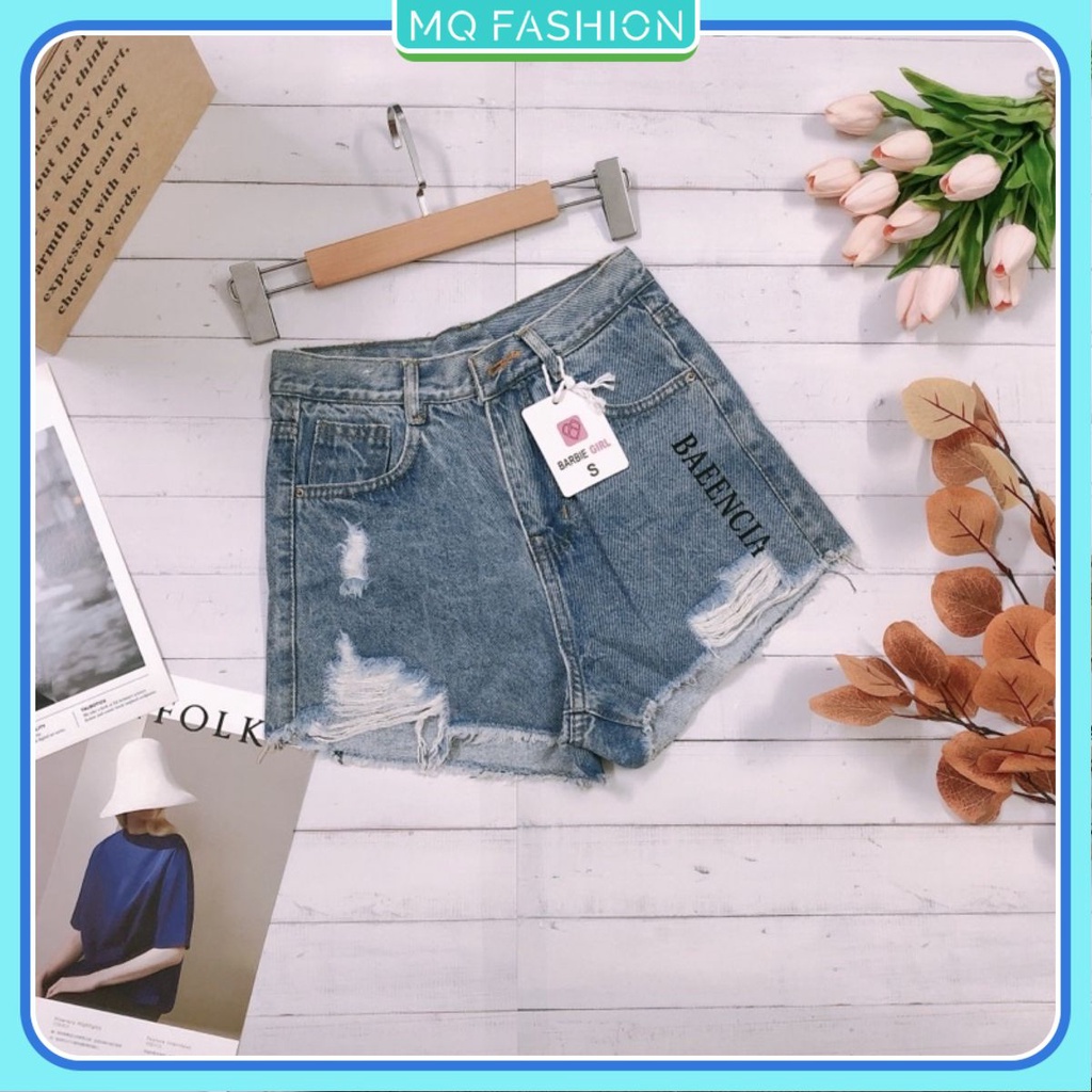Quần short Nữ ống rộng lưng cao gập gấu mặc nhà đi chơi phong cách trẻ trung MQ Fashion SN02
