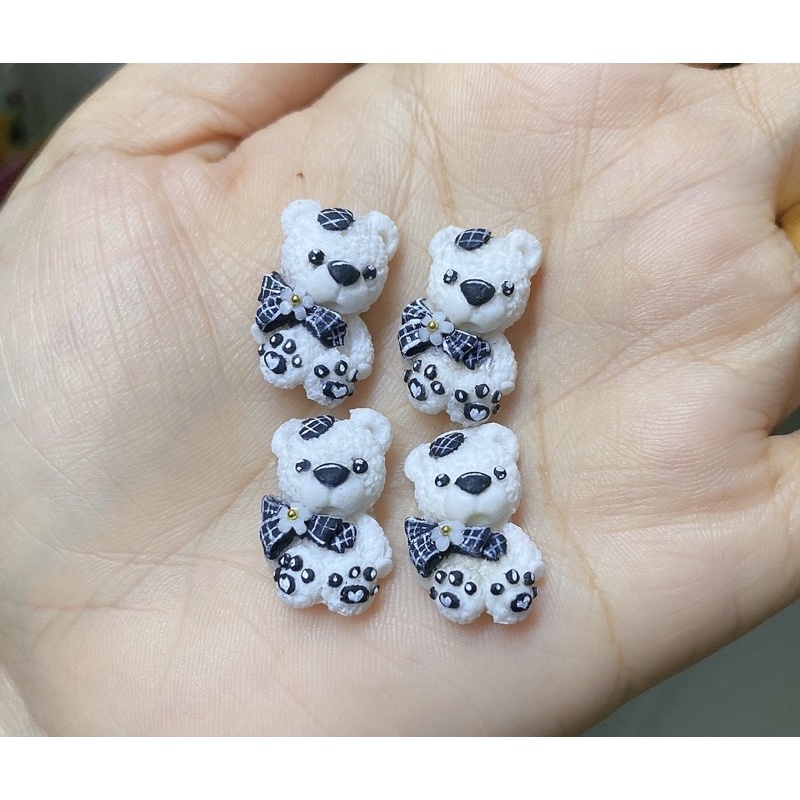 Gấu nơ bột nails nguyên thân