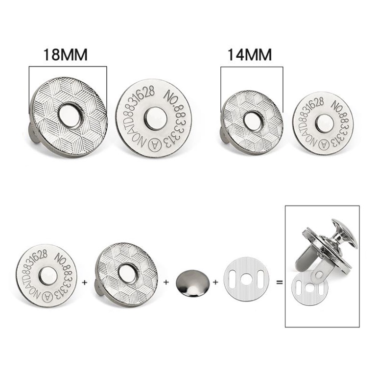 Nút Nam Châm Làm Túi Xách Handmade DIY Bằng Chất Liệu Da