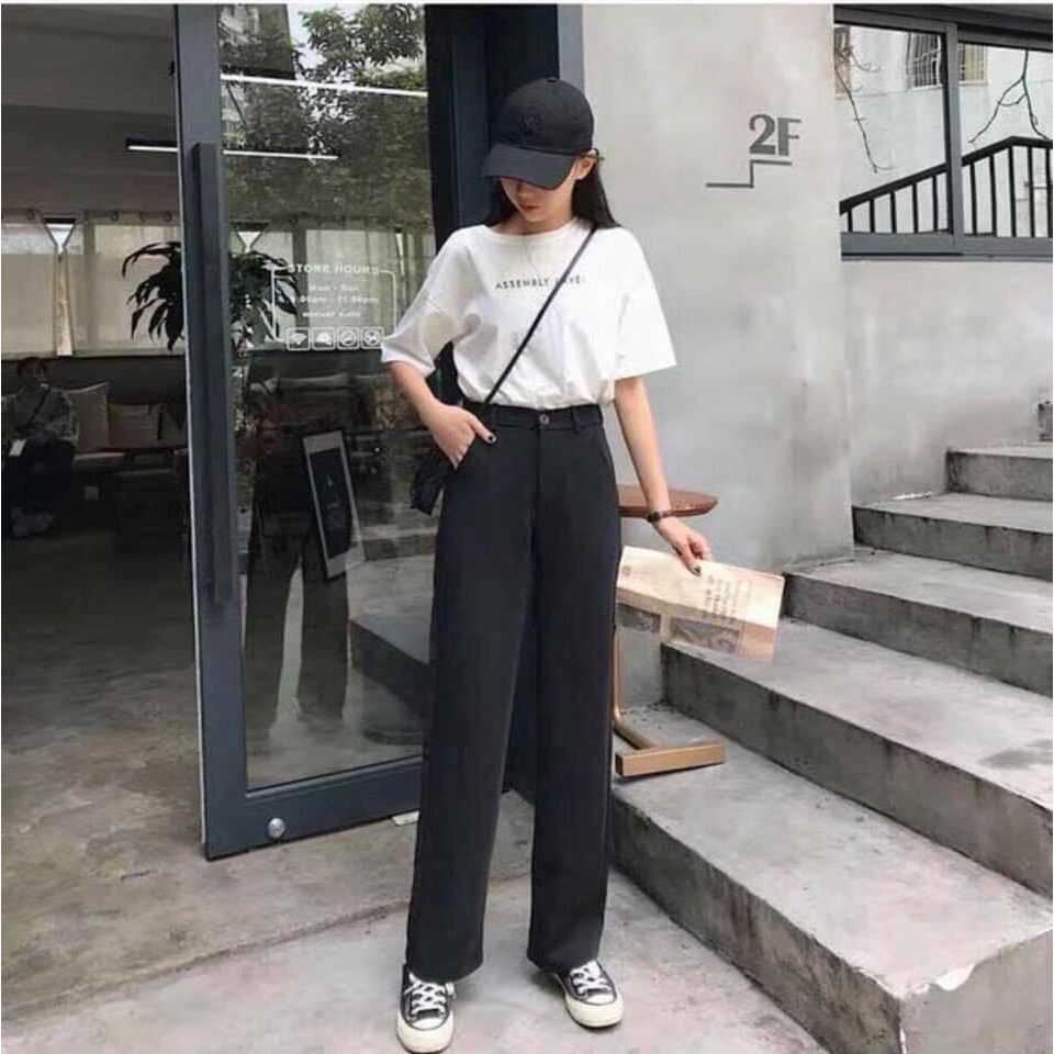 Quần tây ống rộng Cullotete veromoda trơn cạp cao trẻ trung, thanh lịch LXK77408 | BigBuy360 - bigbuy360.vn