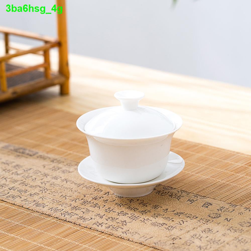 bìnhThịt cừu sứ ngọc mập Bộ trà Kung Fu hoàn chỉnh Chaoshan Gongfu đạo gia đình đơn giản lễ chén đậy ấm