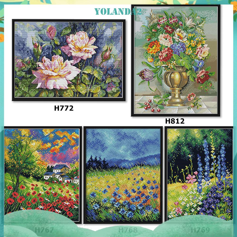 Tranh Thêu Chữ Thập 14ct Hình Bông Hoa