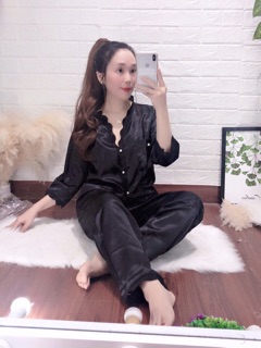 Bộ phi lụa viền ren tay lỡ phom dưới 58kg