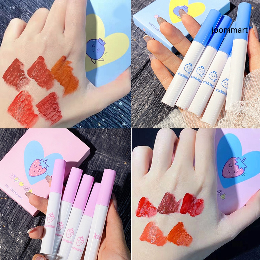 【JM】5Pcs 1.2g Lip Glaze Waterproof Long Lasting Velvet Colorful Lipgloss for Party