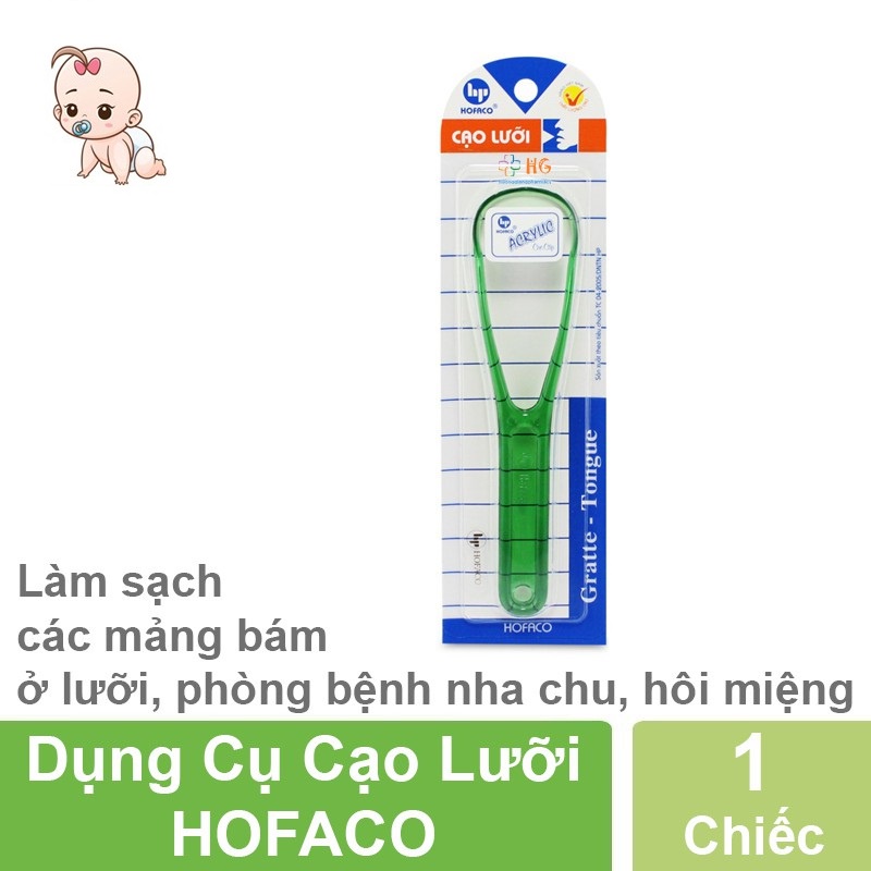 Dụng cụ cạo lưỡi HOFACO làm sạch mảng bám, phòng các bệnh hôi miệng
