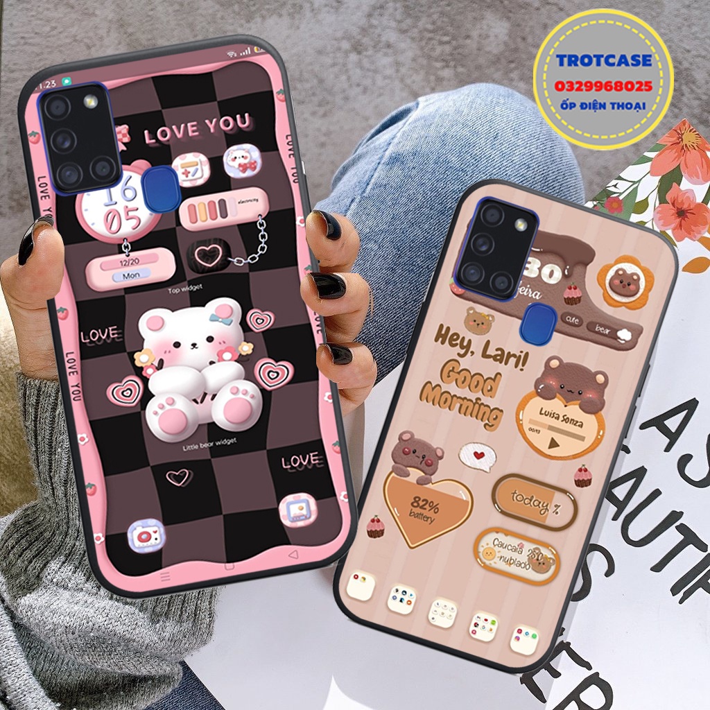 Ốp lưng Samsung A21 / A21S / M30S hình họa tiết vẽ tranh đồng hồ cực sáng tạo, love đỏ hello kitty đẹp