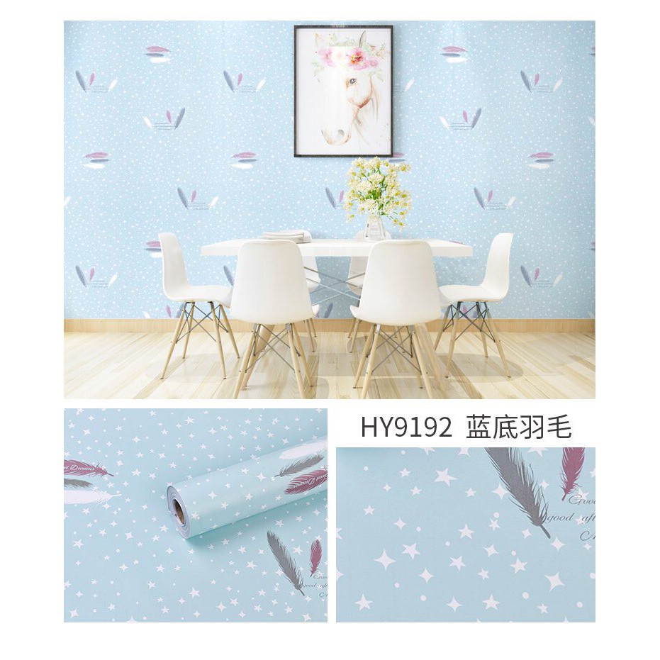 Decal giấy dán tường Lông Vũ 10M dài khổ 45cm