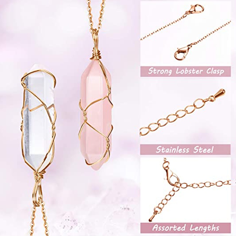 Vòng cổ Mặt Đá Trụ Lục Giác Độc Đáo