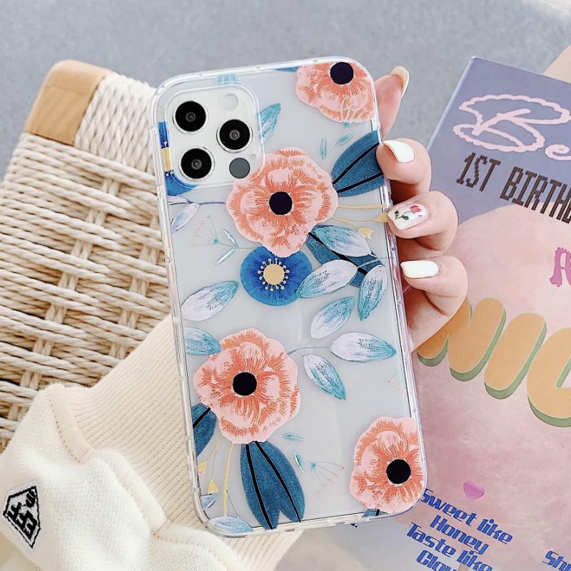 Ốp điện thoại TPU dẻo in họa tiết hoa lá/xương rồng xinh xắn cho IPhone 12 11 Pro Max XR Xs Max 6s 8 7 Plus | BigBuy360 - bigbuy360.vn