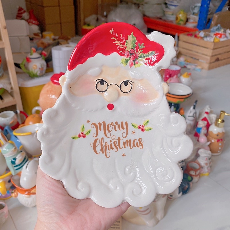Dĩa bánh nhỏ decor hình 3D (rạn men)