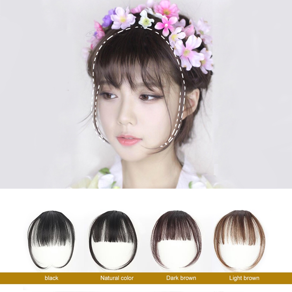 Hair Clip False Hair Piece Fake Hair Extension  Air Bangs